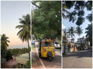 calles de Gokulam, el centro del yoga en Mysore